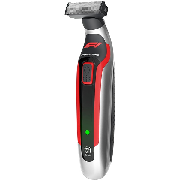 Aparat de ras, tuns si conturat Rowenta Formula 1® TN604MF0, 5 piepteni, fara fir, Functie Wet&Dry, inox, rosu