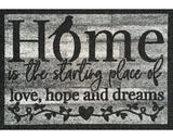 Covoras Intrare Home Love Hope Dreams Gri 50x70 Cm