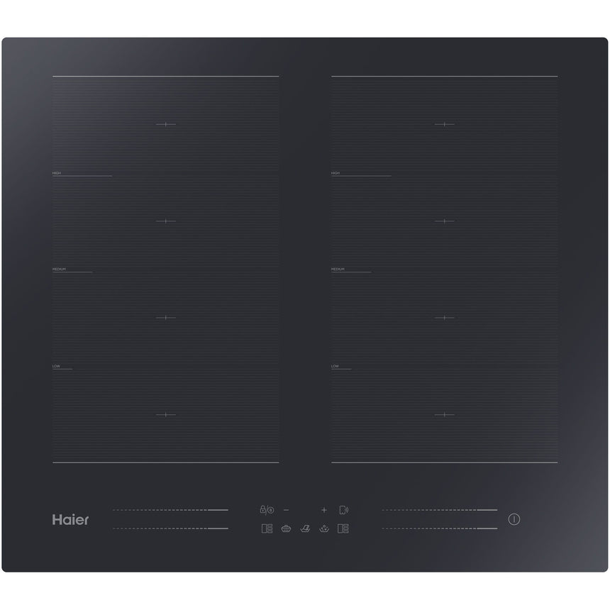 Plita incorporabila Haier HA2MTSJ68MC, Inductie, 8 zone de gatit, Control tactil multislider, Indicator de caldura reziduala, VaryCook, Multizone, Timmer, Booster, Keep warm, WiFi, 60 cm, Negru