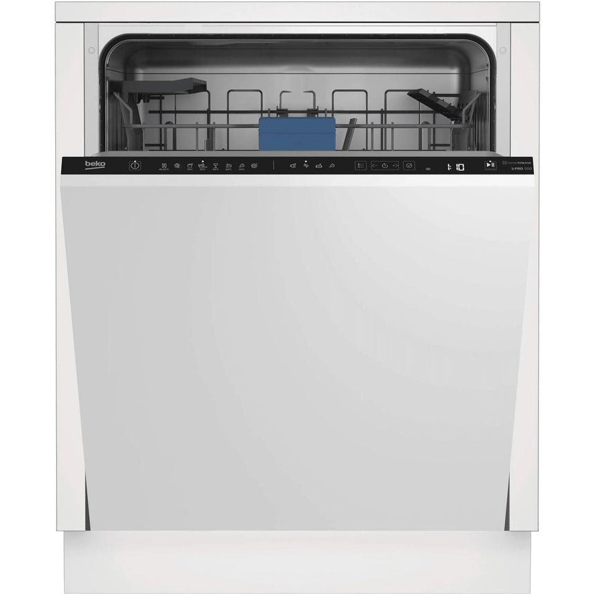 Masina de spalat vase incorporabila Beko BDIN28450C, 14 seturi, 8 programe, Clasa B, Deschidere automata a usii, Motor ProSmart Inverter, Fast+, 60 cm