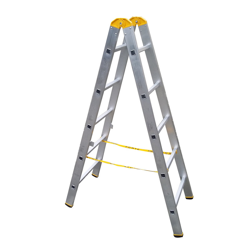 Scara profesionala Alverosal Forte Plus, 2 tronsoane, 5 trepte, 1.5 m