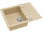 Chiuveta Bucatarie Cu O Cuva Alveus Rock 30,59,5x47,5 Cm, Cu Picurator, Granital Beige