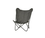 Scaun de gradina eGarden, Mataso, cadru metalic, culoare gri