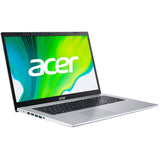 Laptop ACER Aspire 5 A517-52G-57FS, Intel Core i5-1135G7 pana la 4.2GHz, 17.3" Full HD, 16GB, SSD 512GB, NVIDIA GeForce MX450 2GB, Free DOS, Argintiu