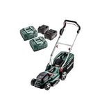 Masina gazon Metabo RM 36-18 LTX BL36 cu acumulatori, latime lucru 36 cm, volum cos 45 l, Acumulatori 2 x 18V / 5.2 Ah, Incarcator 2 x ASC 55 "Air cooled"
