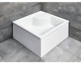 Cadita De Dus Patrata Radaway Naxos C 80x80x41 Cm Acril Alb Snc8841-28