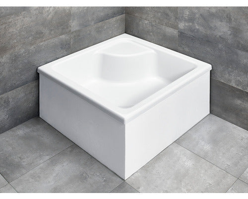 Cadita De Dus Patrata Radaway Naxos C 80x80x41 Cm Acril Alb Snc8841-28