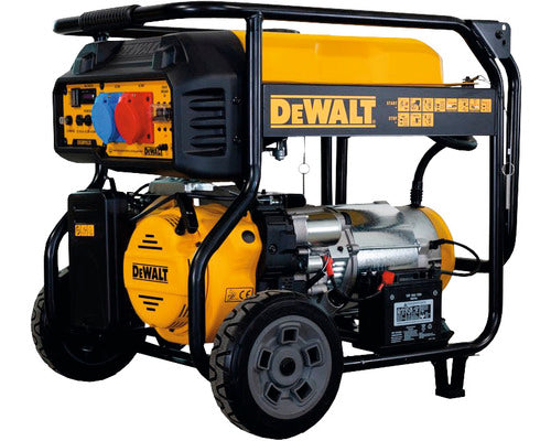 Generator curent electric Dewalt DXGNP853E, 7600 W, 456 CC, 4 timpi, 1 x priza (400v; 16a) 1x priza CEE (230v; 32a) 1 x 12 V, AVR, 28 l benzina