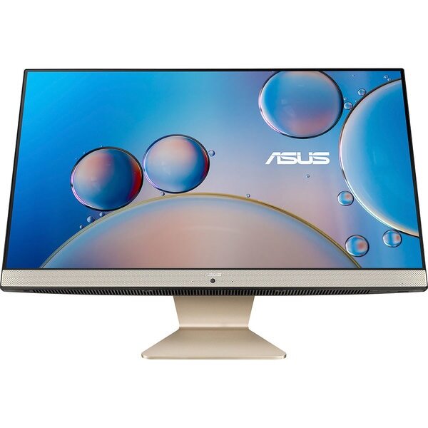 Sistem PC All in One ASUS M3400WYAK-BA016W AMD Ryzen 5 5625U pana la 4.3GHz, 23.8" Full HD, 8GB, SSD 512GB, AMD Radeon Graphics, Windows 11 Home, Negru-Auriu