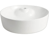 Lavoar rotund, montaj pe blat, diametru 43,5, culoare alb, material ceramica