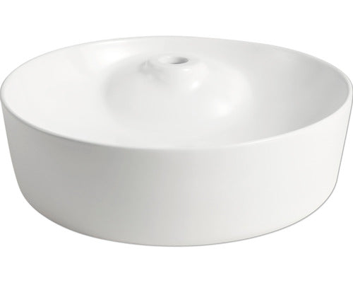 Lavoar rotund, montaj pe blat, diametru 43,5, culoare alb, material ceramica