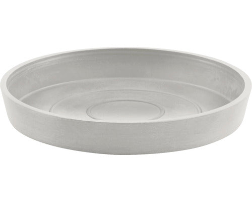 Farfurie Rotunda Ecopots Plastic Ø 15 Cm H 2, 5 Cm Alb-gri
