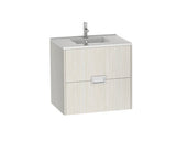 Set Cubo Baza Lavoar si Lavoar, 2 Sertare, PAL, 65 cm, Stejar Albit