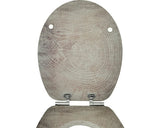 Capac WC form & style Wooden Boards, usor detasabil, inchidere lenta, 47,6x36,5 cm