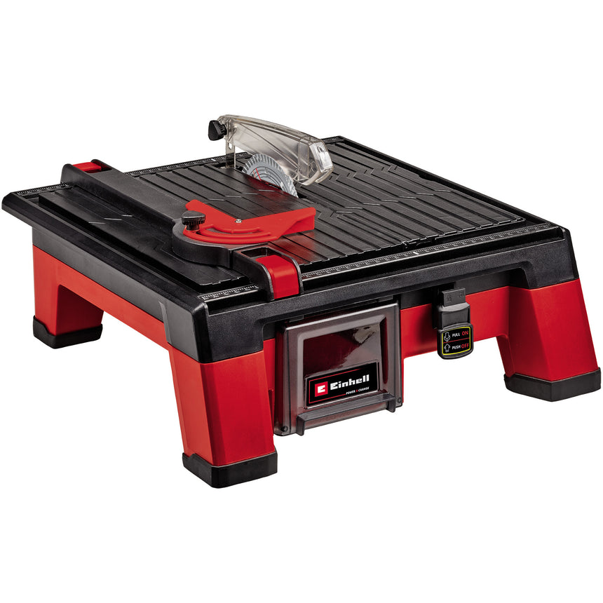 Masina de taiat placi ceramice pe acumulator Einhell Power X-Change TE-TC 18/115 Li-Solo, 18 V, 3800 RPM, 115 x 22.2 mm dimesiune disc, fara acumulator/incarcator