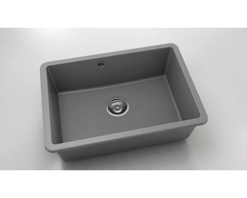 Chiuveta Bucatarie Cu O Cuva Fat Avangard 236 66x46 Cm Fara Picurator, Montare Sub Blat, Fatgranit Dark Grey