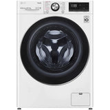Masina de spalat rufe cu uscator Slim LG F2DV9S8H2E, 8.5 kg spalare, 5 kg uscare, 1200 rpm, Clasa A, AI Direct Drive, TurboWash, Steam+, Alb