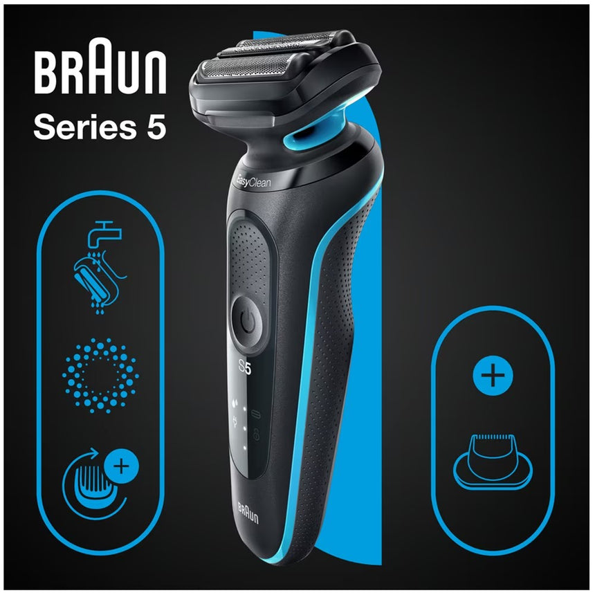 Aparat de ras, Braun, 51-M1200S, Negru
