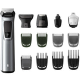 Aparat de tuns barba si parul 14 in 1 Philips MG7720/15, Rezistent la dus, Acumulator, 8 piepteni pentru tunderea parului de pe fata, cap si corp, Tehnologie DualCut, argintiu
