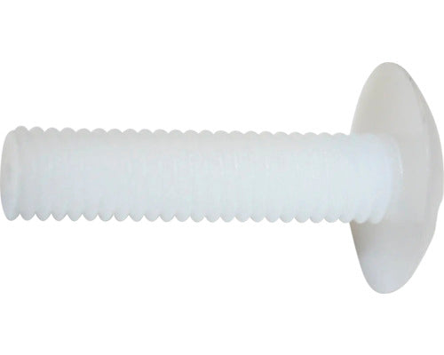 Suruburi Metrice Cu Cap Semibombat Drept Dresselhaus 5x20 Mm Plastic Alb, 100 Bucati