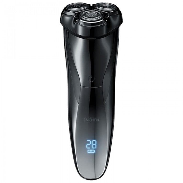 Aparat de ras electric Enchen Blackstone 3, Umed sau uscat, 3 lame independente, Ascutire automata a lamelor din otel, Autonomie pana la 3 luni, 1400mAh, Tehnologie antiagatare fir de par, Autonomie 2 luni la utilizare zilnica.