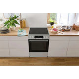 Aragaz GORENJE ECS6350XC, 4 arzatoare, Electric, L 60 cm, Inox-Negru