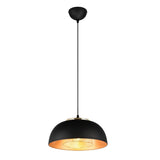 Pendul de iluminat, RL, Metal, Soclu E27, Negru/Auriu