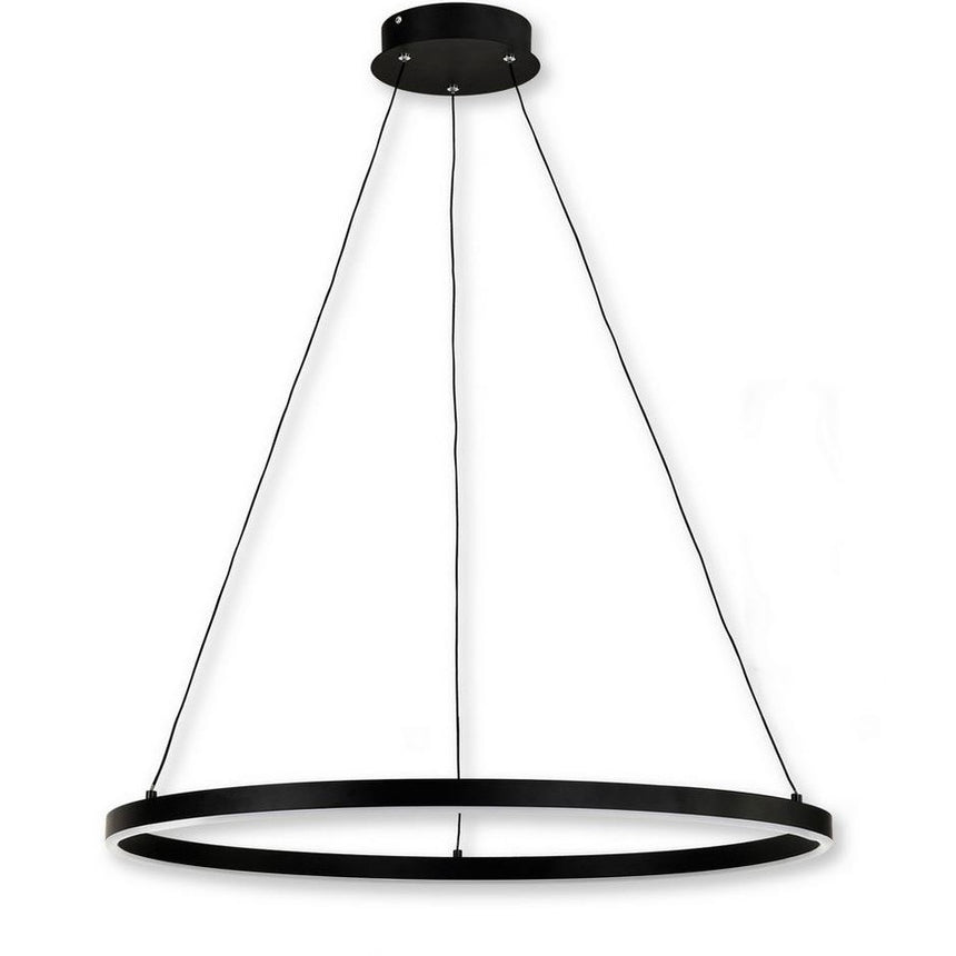 Lustra LED pe cablu dimabila, Top-Light, Metal, LED/30W/230V, Cu telecomanda, Negru
