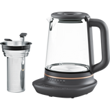 Fierbator Electrolux E7GK1-8BP, 2400W, set infuzor ceai inclus, sticla Schott, temperaturi predefinite 40-100 °C, Transparent