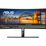 Monitor curbat LED IPS ASUS ProArt PA34VC, 34", UltraWide QHD, 100Hz, Negru