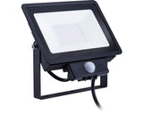 Proiector Cu Led Integrat Pila 20w 1700 Lumeni Ip65, Senzor De Miscare, Lumina Neutra, Negru