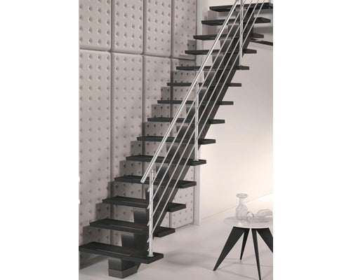 Scara de Interior cu Vang Central Pertura Agape Dreapta din Valchromat fara Balustrada 15 Pasi 14 Trepte