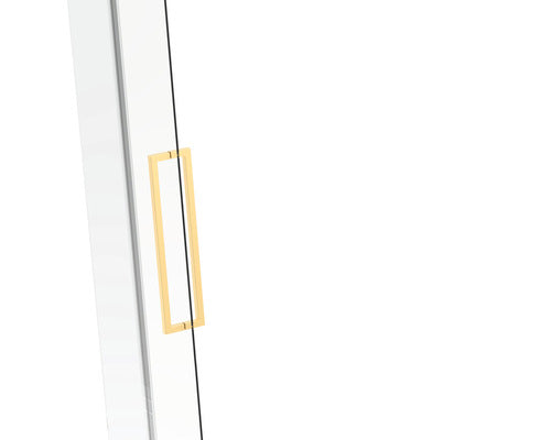 Cabina de dus patrata Belform Fortuna 80x80x195 cm, sticla securizata transparenta, 2 usi glisante, profil auriu