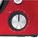 Robot de bucatarie Tefal MasterChef Gourmet QB516G, 1100 W, capacitate 4.6L, 8 trepte viteza, functie pulse, blender capacitate 1.5L, feliator, tocator de carne, tel flex, rosu