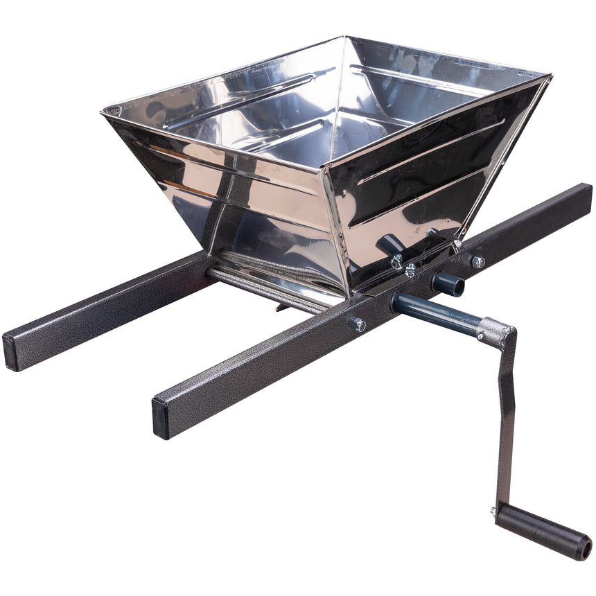 Zdrobitor fructe manual 15 L Evotools,cuva otel inox,tambur plastic,cadru vopsit,productivitate 100 kg/h