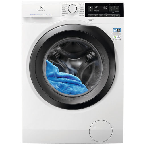 Masina de spalat rufe Electrolux PerfectCare700 EW7F348PSE, 8 kg, 1400 rpm, Clasa A, Motor Inverter cu MagnetPermanent, Display LED, SteamCare, SensiCare, PlusSteam, Time Manager, Alb