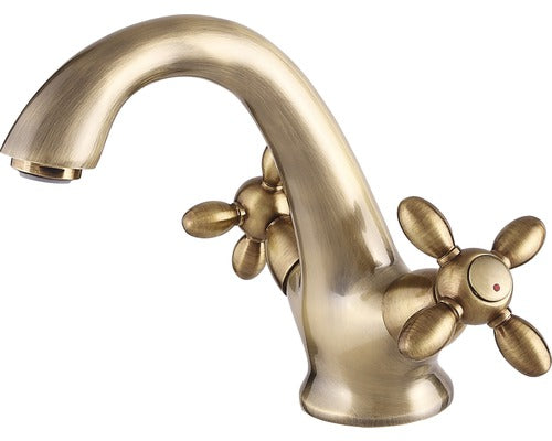 Baterie lavoar retro Rubineta Venezia, 1/2, cartus ceramic, gold