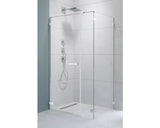 Perete Lateral Pentru Cabina Dus Arta S2, 80x200 Cm, Sticla Securizata Transparenta, Profil Crom