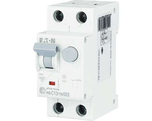 Intreruptor Automat Cu Protectie Diferentiala Eaton Xpole Home 1p+n 13a 6ka/30ma, Curba C