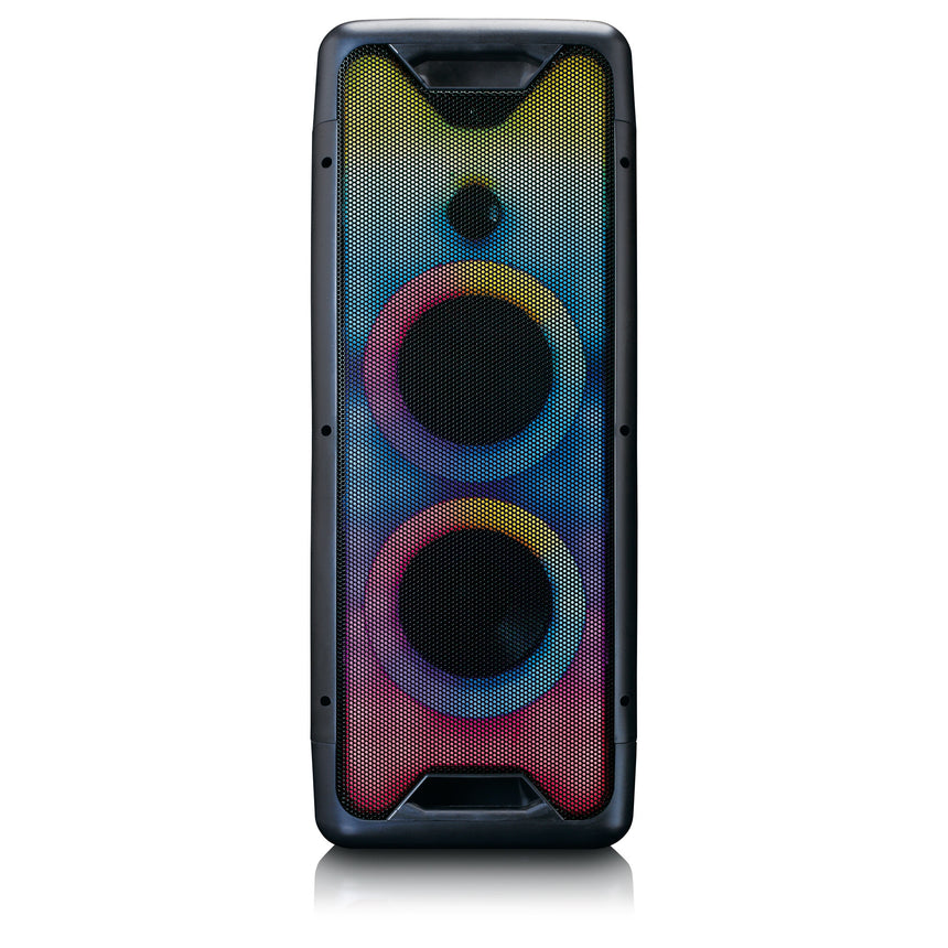 Sistem audio portabil Lenco PA-200BK, 100W, Bluetooth, Disco Ball, Panou lumini LED, Negru