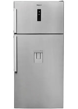 Frigider cu doua usi Whirlpool W84TE 72XAQUA2, 574 l, Dual No Frost, Clasa E, Dispenser apa, H 186 cm, Inox