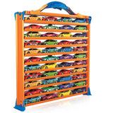 Cutie Hot Wheels, Rack and Track pentru 44 masinute, Portocaliu