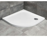 Cadita De Dus Semirotunda Radaway Delos A 85x85x4,5 Cm Acril Alb Sda8585-01