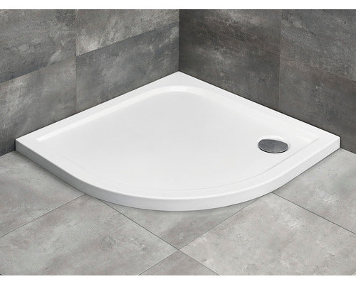 Cadita De Dus Semirotunda Radaway Delos A 85x85x4,5 Cm Acril Alb Sda8585-01