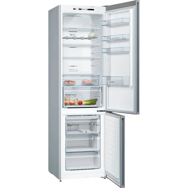 Bosch KGN39VLEB Frigider cu congelator inferior, Serie4, NoFrost, 279+89 l volum net, clasa energetica E, otel inoxidabil