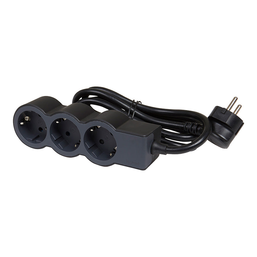 'Bloc Multipriza Mobil Standard 3x2P+T 5m negru