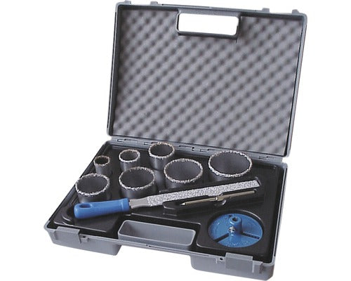 Set Carote Tungsten Cu Burghiu Haromac Ø33-83 Mm, 7 Piese