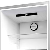 Combina frigorifica Beko B3RCNA364HXB1, 316 l, No Frost, HarvestFresh, AeroFlow, Kitchen Fit, Everfresh+, Clasa E, 187 cm, Metal Look