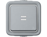 Intrerupator Simplu si Cap-scara Legrand Plexo Ip55 Gri, Cu Lumina, Montaj Aplicat