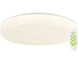 Plafoniera cu LED integrat Twister 51W 5100 lumeni, lumina alba 3000-6500K, cu telecomanda, pentru baie IP44, plastic alb